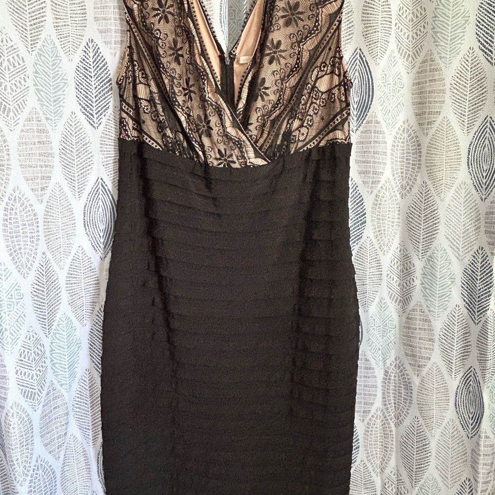 Signature Black and Gold Backless Dress